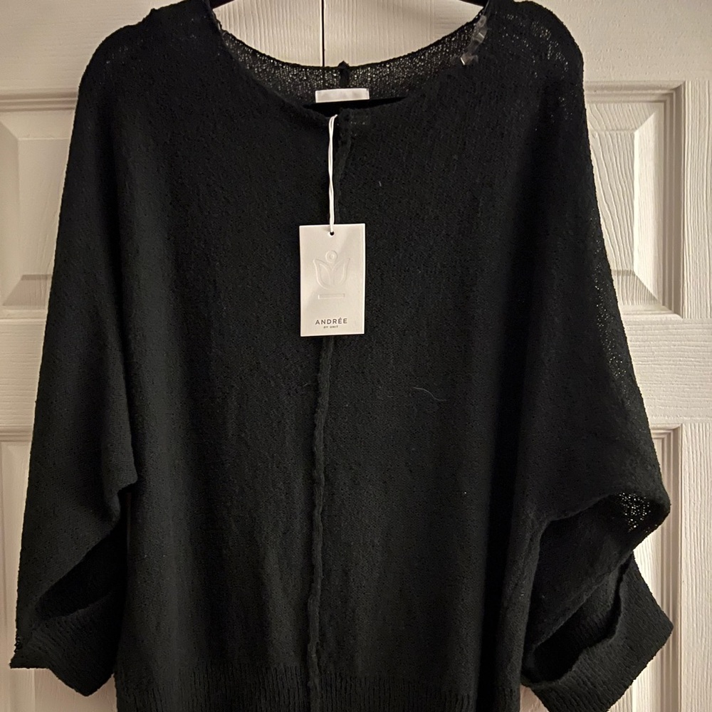 ANDREE BY UNIT Charcoal Knit Top